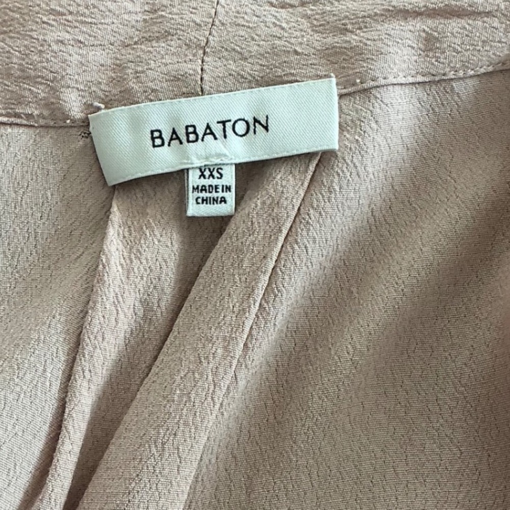 Babaton Aritzia Dusty Rose Open Front Cardigan Viscose Pocket Sweater XXS 48162 - Picture 3 of 4